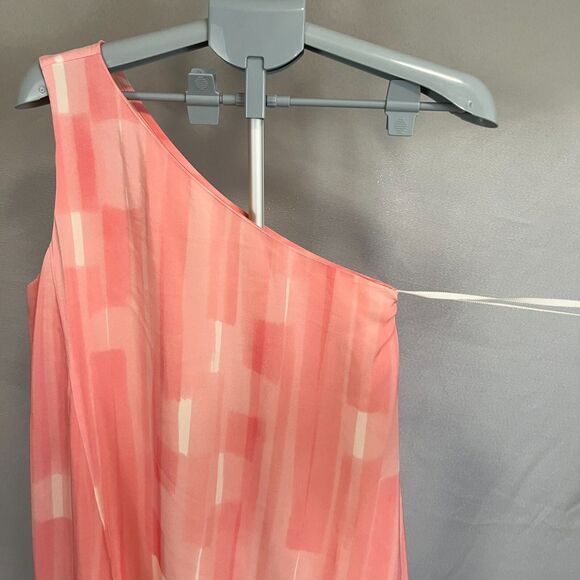 Anthropologie Maeve Avalonne Dress Size 4 One Shoulder Asymmetrical Silk Lined - Picture 5 of 8